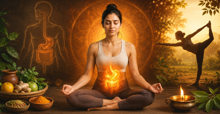 Agni in Ayurveda: The Digestive Fire Concept and How Yoga Practices Stoke or Dampen It